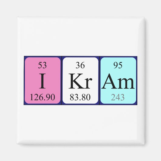 Ikram periodieke lijstnaam magnet (Voorkant)