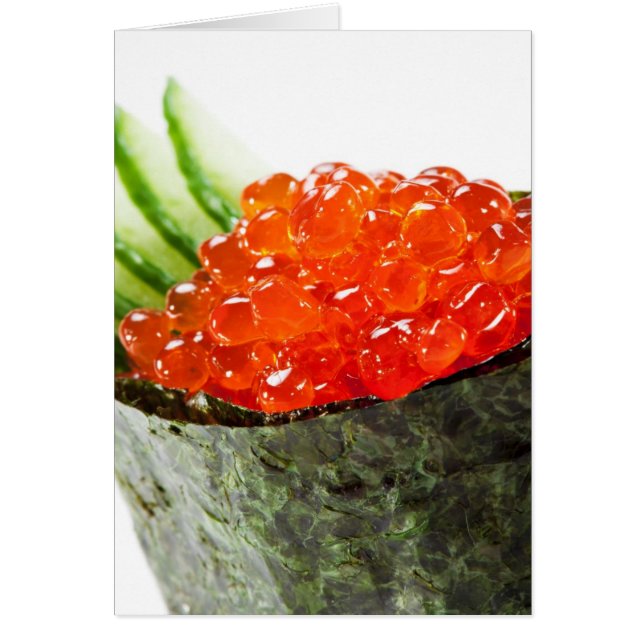 Ikura (Salmon Roe) Gunkan Maki Sushi (Voorkant)