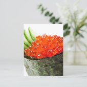Ikura (Salmon Roe) Gunkan Maki Sushi Briefkaart (Staand voorkant)