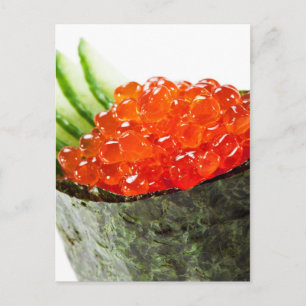 Ikura (Salmon Roe) Gunkan Maki Sushi Briefkaart