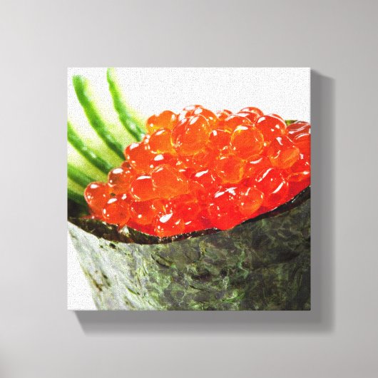 Ikura (Salmon Roe) Gunkan Maki Sushi Canvas Afdruk (Voorkant)