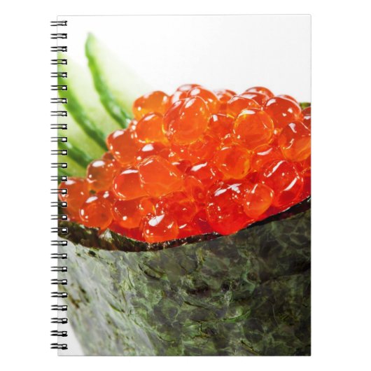 Ikura (Salmon Roe) Gunkan Maki Sushi Notitieboek (Voorkant)