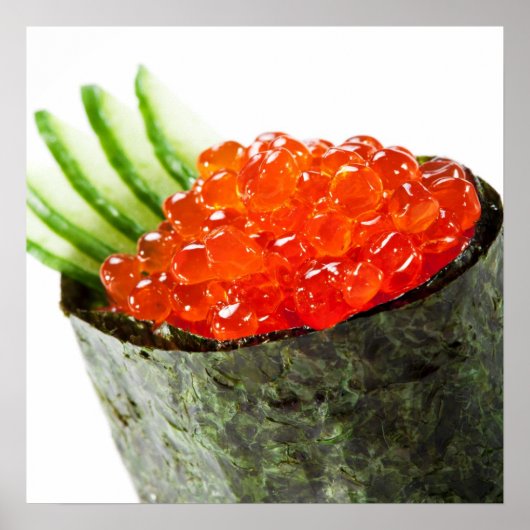 Ikura (Salmon Roe) Gunkan Maki Sushi Poster (Voorkant)