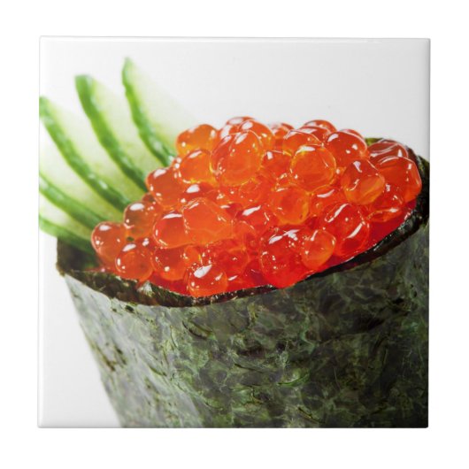 Ikura (Salmon Roe) Gunkan Maki Sushi Tegeltje (Voorkant)