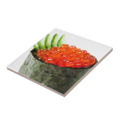 Ikura (Salmon Roe) Gunkan Maki Sushi Tegeltje (Zijkant)