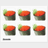 Ikura (Salmon Roe) Gunkan Maki Sushi Vierkante Sticker (Vel)