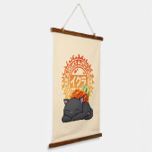 Ikura Salmon Roe Sushi Cat Hangend Wandkleed (Gebogen)