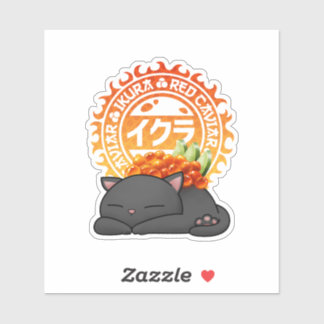 Ikura Salmon Roe Sushi Cat Sticker