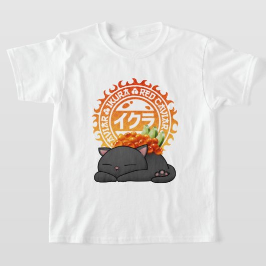 Ikura Salmon Roe Sushi Cat T-shirt (Laagn)