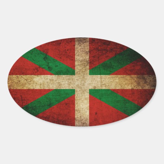 Ikurriña antigua ovale sticker (Voorkant)