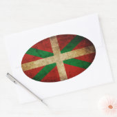 Ikurriña antigua ovale sticker (Envelop)