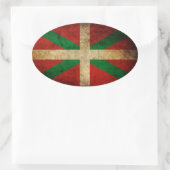 Ikurriña antigua ovale sticker (Tas)