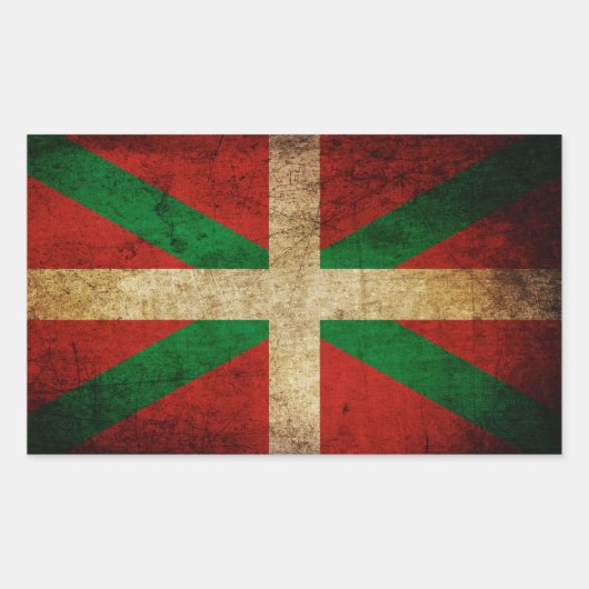 Ikurriña antigua rechthoekige sticker (Voorkant)