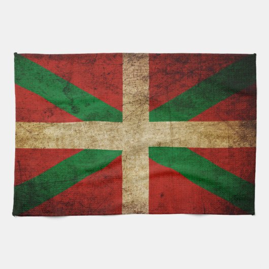 Ikurriña antigua theedoek (Horizontaal)