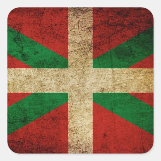 Ikurriña antigua vierkante sticker (Voorkant)