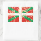 Ikurriña desgastada rechthoekige sticker (Tas)