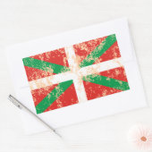 Ikurriña desgastada rechthoekige sticker (Envelop)
