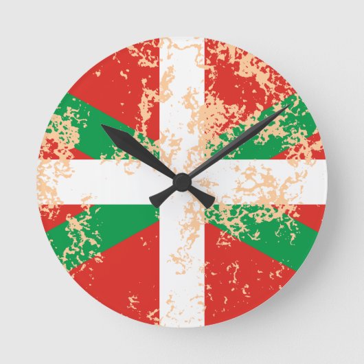 Ikurriña desgastada ronde klok (Voorkant)