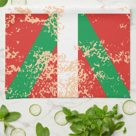 Ikurriña desgastada theedoek (Gevouwen)