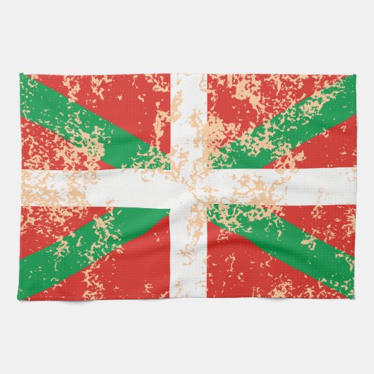 Ikurriña desgastada theedoek (Horizontaal)