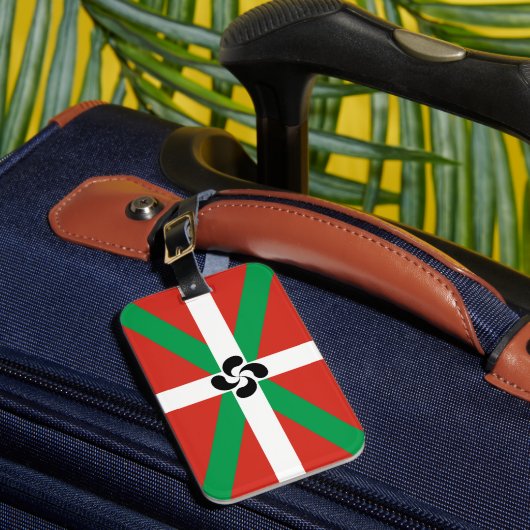 Ikurriña met Lauburu-symbool Bagagelabel (Voorkant Insitu 1)