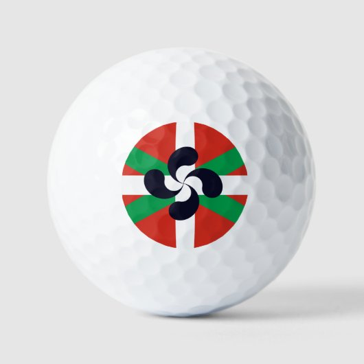 Ikurrina met Lauburu symbool Golfballen (Voorkant)