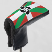 Ikurrina met Lauburu symbool Golfheadcover (3/4 voorkant)