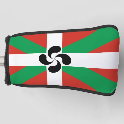 Ikurrina met Lauburu symbool Golfheadcover (Voorkant)