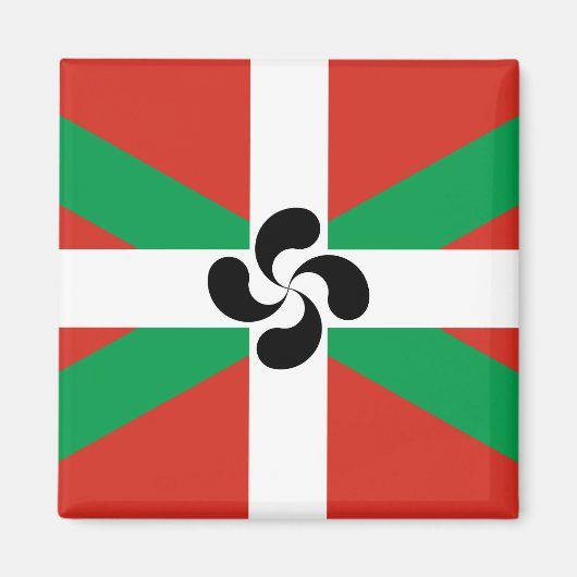Ikurriña met Lauburu-symbool Magneet (Voorkant)