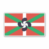 Ikurrina met Lauburu symbool Sticker (Voorkant)