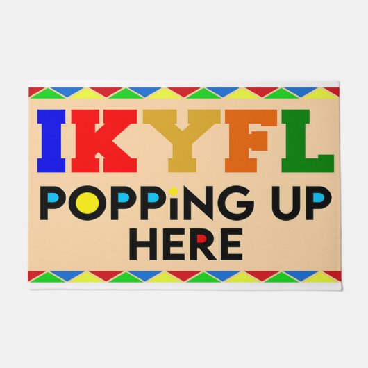 Ikyfl, hier komen is dit huis deurmat (Voorkant)