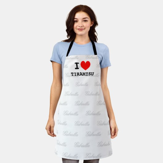 Ikzelf-apron voor Italiaanse voedselliefhebber Schort (Gedragen)