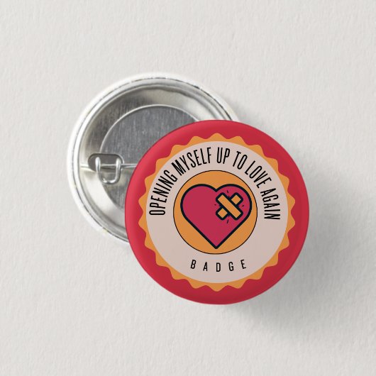 Ikzelf weer tot liefde openstellen ronde button 3,2 cm (Voorkant /achterkant)
