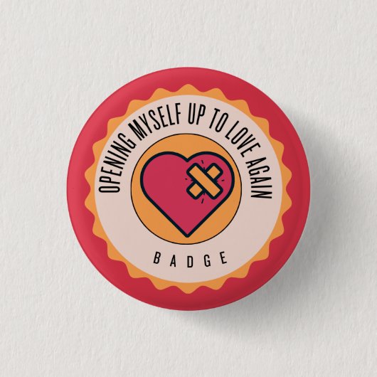 Ikzelf weer tot liefde openstellen ronde button 3,2 cm (Voorkant)