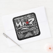 Il-2 Sovjet-vliegtuig Vierkante Sticker (Envelop)
