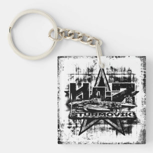 Il-2 Vierkante (dubbelzijdige) Sleutelhanger