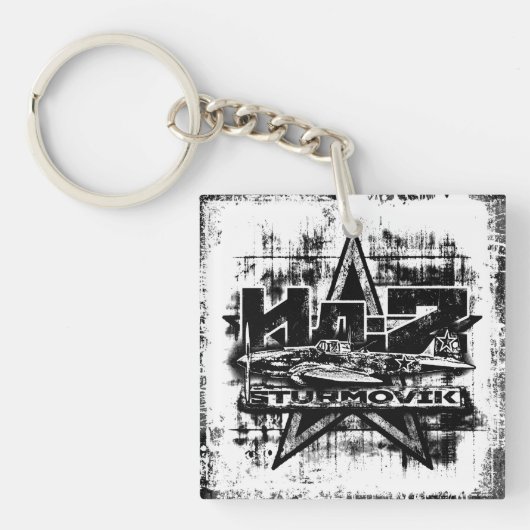 Il-2 Vierkante (dubbelzijdige) Sleutelhanger (Voorkant)