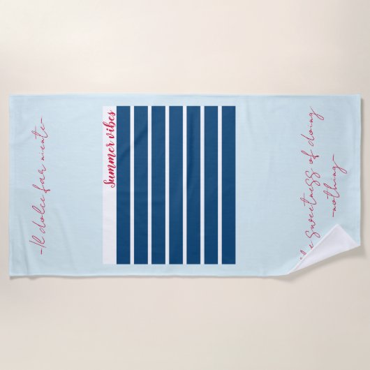 "Il Dolce Far Niente" strandlaken (Voorkant)