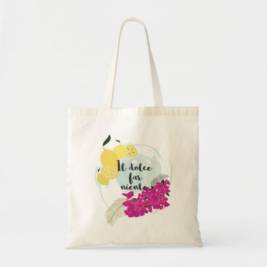 Il dolce far niente tote bag (Voorkant)