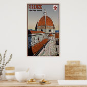 il Duomo uit de Campanile van Giotto Poster (Keuken)