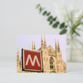 il Duomo via de metro - Milano , Italië - Briefkaa Briefkaart (Staand voorkant)