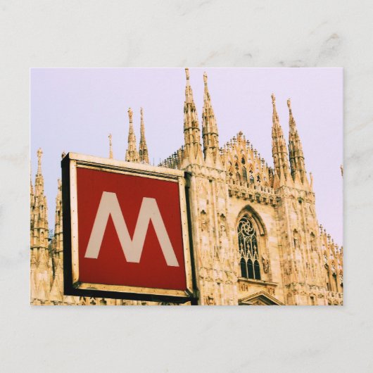 il Duomo via de metro - Milano , Italië - Briefkaa Briefkaart (Voorkant)