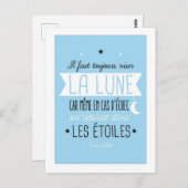 Il faut toujours viser la lune briefkaart (Voorkant / Achterkant)