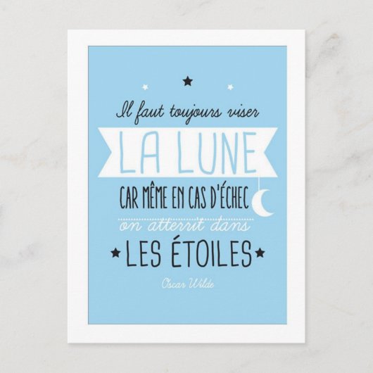 Il faut toujours viser la lune briefkaart (Voorkant)