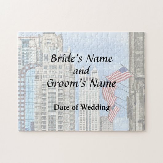 IL - Flags Along Michigan Avenue Chicago Legpuzzel (Horizontaal)