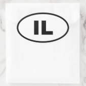IL Illinois Ovale Sticker (Tas)