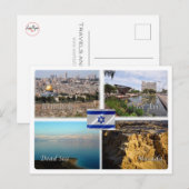 IL Israel - Jeruzalem Tel Aviv - Dood Zee - Masada Briefkaart (Voorkant / Achterkant)