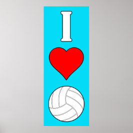 Il-liefhebber/hartvolleybal elk kleurenverticaal P Poster