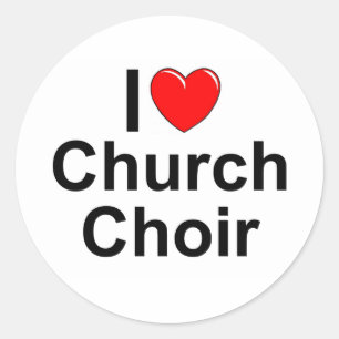 Il Love (Heart) Church Choir Ronde Sticker