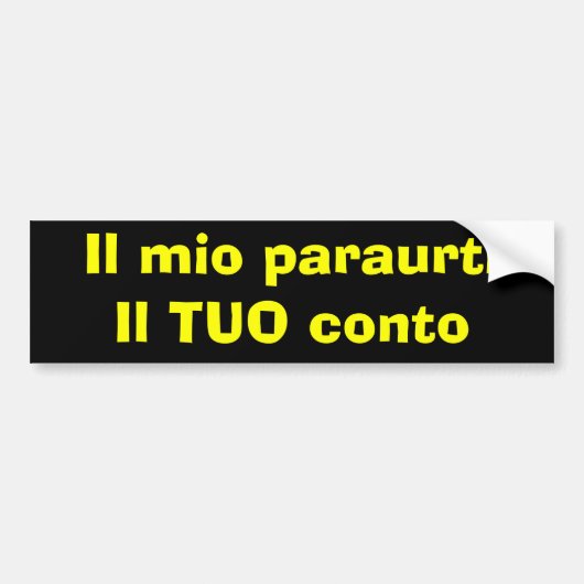 Il mio paraurti - Bumpersticker (Voorkant)